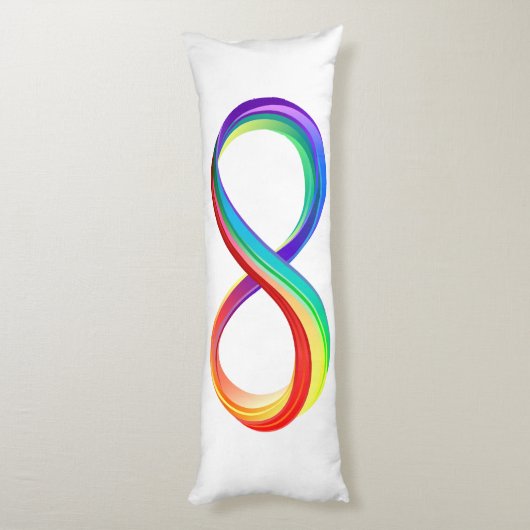 Layered Rainbow Infinity Symbol Seitenschläferkissen (Rückseite (Vertikal))