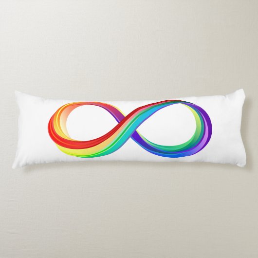 Layered Rainbow Infinity Symbol Seitenschläferkissen (Vorderseite)