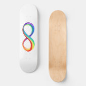 Layered Rainbow Infinity Symbol Skateboard (Vorderseite)