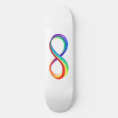 Layered Rainbow Infinity Symbol Skateboard (Vorderseite)