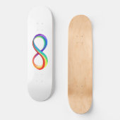 Layered Rainbow Infinity Symbol Skateboard (Vorderseite)