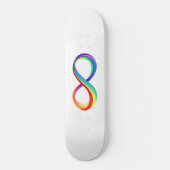 Layered Rainbow Infinity Symbol Skateboard (Vorderseite)