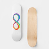 Layered Rainbow Infinity Symbol Skateboard (Vorderseite)