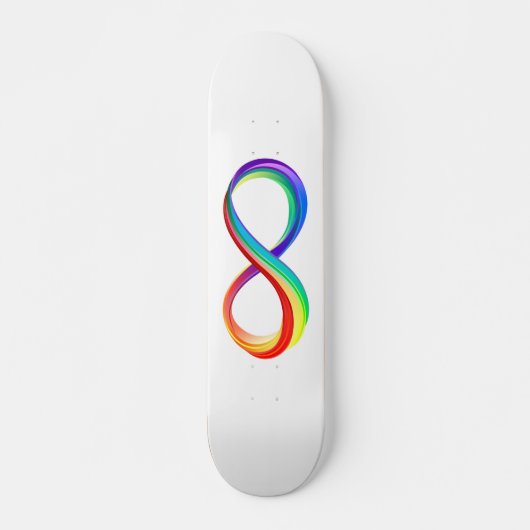 Layered Rainbow Infinity Symbol Skateboard (Vorne)
