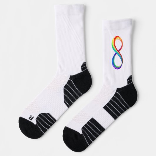 Layered Rainbow Infinity Symbol Socken (Links)