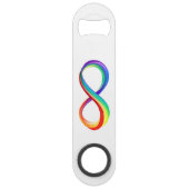 Layered Rainbow Infinity Symbol Speed Flaschenöffner (Rückseite)
