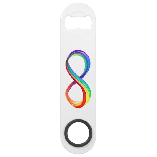 Layered Rainbow Infinity Symbol Speed Flaschenöffner (Vorderseite)