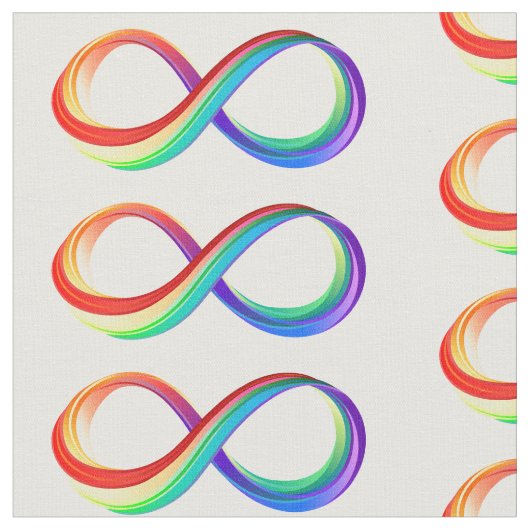 Layered Rainbow Infinity Symbol Stoff (Nahaufnahme)