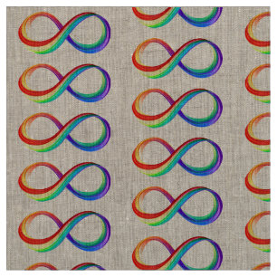 Layered Rainbow Infinity Symbol Stoff