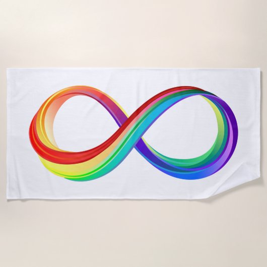 Layered Rainbow Infinity Symbol Strandtuch (Vorderseite)