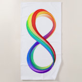Layered Rainbow Infinity Symbol Strandtuch (Vorderseite)