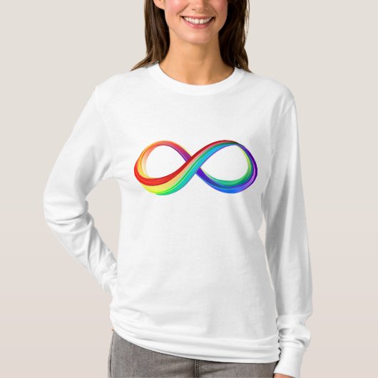 Layered Rainbow Infinity Symbol T-Shirt (Vorderseite)