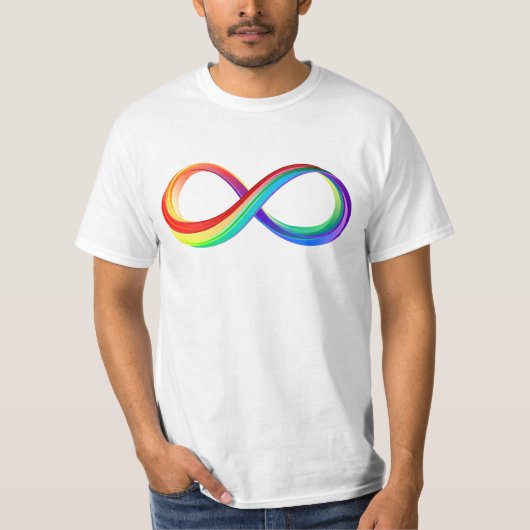 Layered Rainbow Infinity Symbol T-Shirt (Vorderseite)
