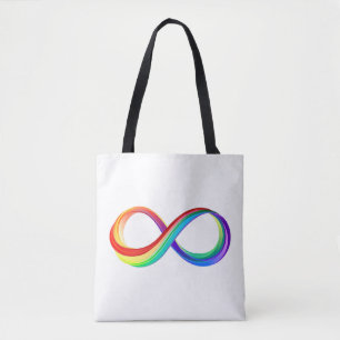 Layered Rainbow Infinity Symbol Tasche