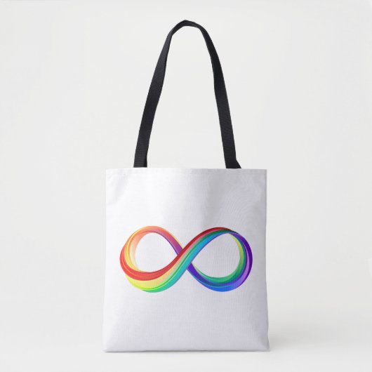 Layered Rainbow Infinity Symbol Tasche (Vorderseite)