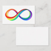 Layered Rainbow Infinity Symbol Telefonnummerkarte (Vorne/Hinten)