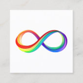 Layered Rainbow Infinity Symbol Telefonnummerkarte (Vorderseite)