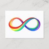Layered Rainbow Infinity Symbol Telefonnummerkarte (Vorderseite)