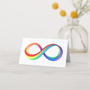 Layered Rainbow Infinity Symbol Terminkarte