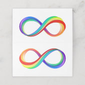 Layered Rainbow Infinity Symbol Terminkarte (Außenseite Aufgefaltet)