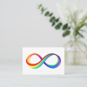 Layered Rainbow Infinity Symbol Terminkarte (Stehend Vorderseite)