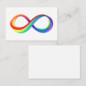 Layered Rainbow Infinity Symbol Terminkarte (Vorne/Hinten)