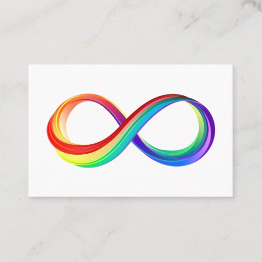Layered Rainbow Infinity Symbol Terminkarte (Vorderseite)