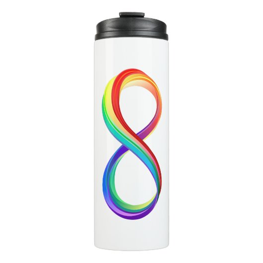 Layered Rainbow Infinity Symbol Thermosbecher (Vorderseite)