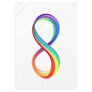 Layered Rainbow Infinity Symbol Tischdecke