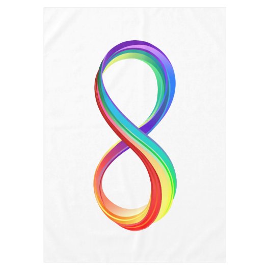 Layered Rainbow Infinity Symbol Tischdecke (Vorderseite)