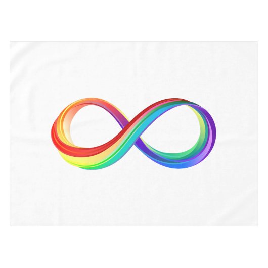 Layered Rainbow Infinity Symbol Tischdecke (Vorderseite (Horizontal))