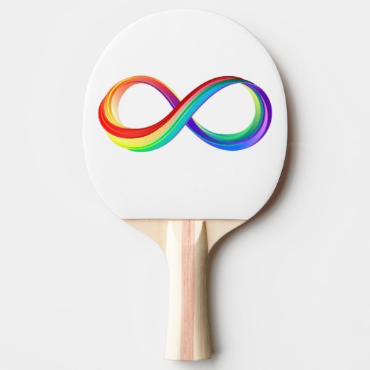 Layered Rainbow Infinity Symbol Tischtennis Schläger (Vorderseite)