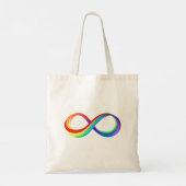 Layered Rainbow Infinity Symbol Tragetasche (Rückseite)
