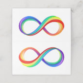Layered Rainbow Infinity Symbol Treuekarte (Außenseite Aufgefaltet)