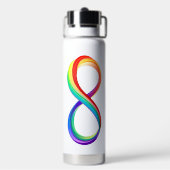 Layered Rainbow Infinity Symbol Trinkflasche (Hinten)