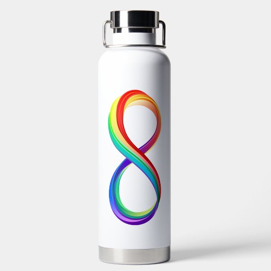 Layered Rainbow Infinity Symbol Trinkflasche (Rückseite)