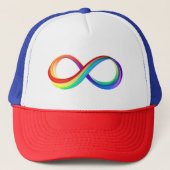 Layered Rainbow Infinity Symbol Truckerkappe (Vorderseite)
