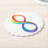 Layered Rainbow Infinity Symbol Untersetzer (angewinkelt)