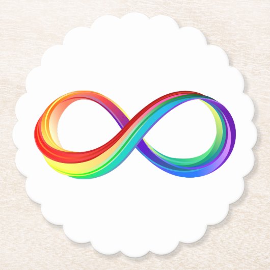 Layered Rainbow Infinity Symbol Untersetzer (Vorderseite)