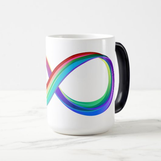 Layered Rainbow Infinity Symbol Verwandlungstasse (VorderseiteRechts)