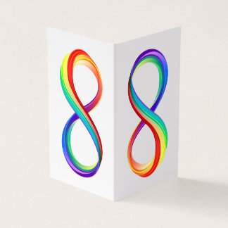 Layered Rainbow Infinity Symbol Visitenkarten