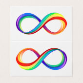 Layered Rainbow Infinity Symbol Visitenkarten (Außenseite Aufgefaltet)