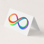 Layered Rainbow Infinity Symbol Visitenkarten (Rückseite)