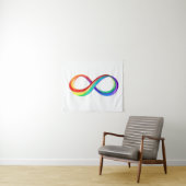 Layered Rainbow Infinity Symbol Wandteppich (Beispiel (Horizontal))