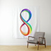 Layered Rainbow Infinity Symbol Wandteppich (Beispiel)