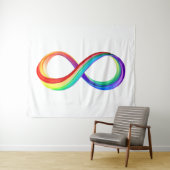 Layered Rainbow Infinity Symbol Wandteppich (Beispiel (Horizontal))