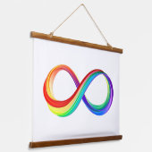 Layered Rainbow Infinity Symbol Wandteppich Mit Holzrahmen (Gewinkelt)