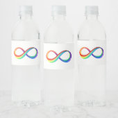 Layered Rainbow Infinity Symbol Wasserflaschenetikett (Flaschen)