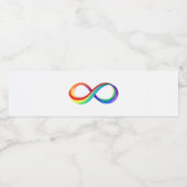 Layered Rainbow Infinity Symbol Wasserflaschenetikett (Einzelnes Label)