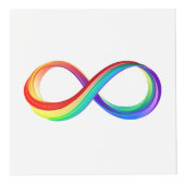 Layered Rainbow Infinity Symbol Würfel (Rechts)